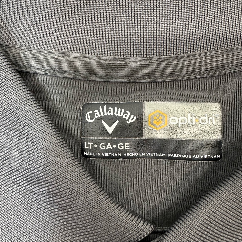 Callaway Grey Sporty Opti Dri Golf Polo Men’s Size Large Tall - Picture 7 of 10